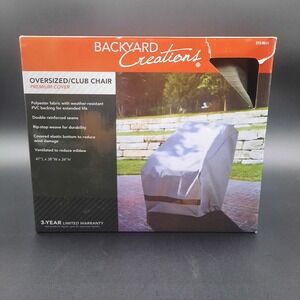 Backyard Creations Oversized Club Chair Premium Weather Resistant Outdoor Cover